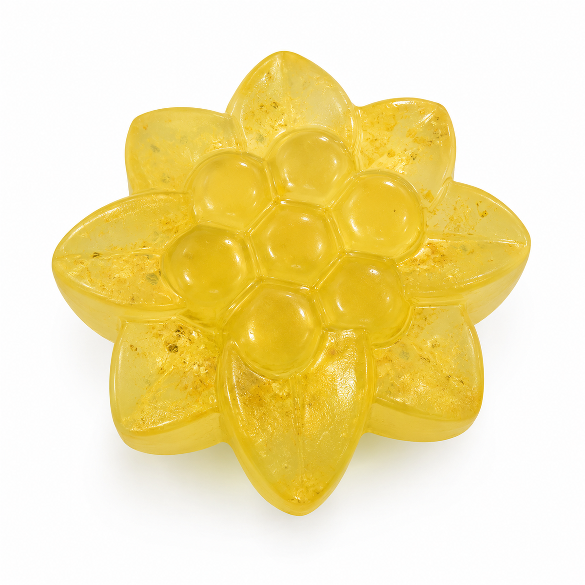 Jabón Flor Artesanal Aroma Piña – Decorativo y Funcional para Baño