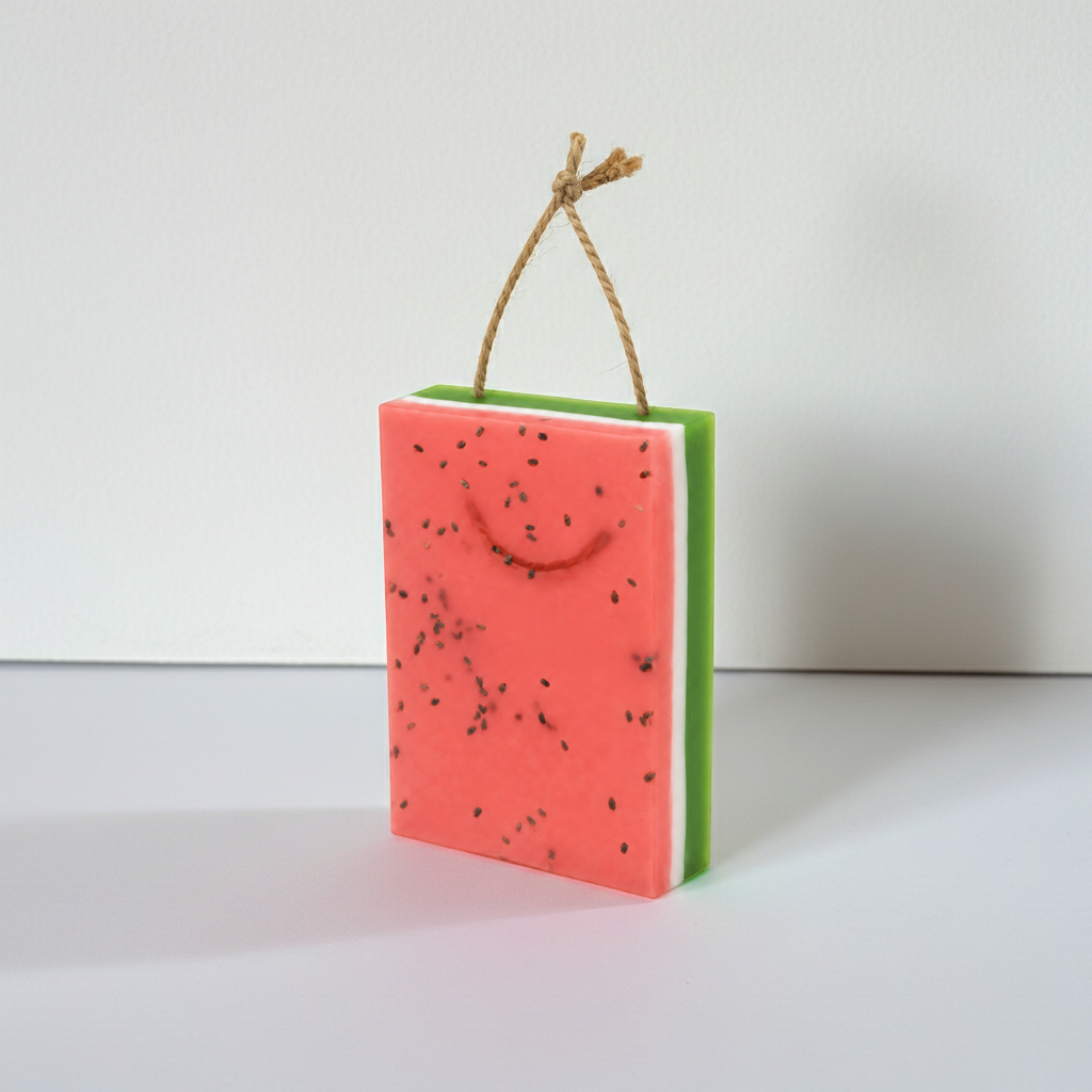 Jabón Artesanal de Sandía – Jabón Decorativo Divertido para Baño