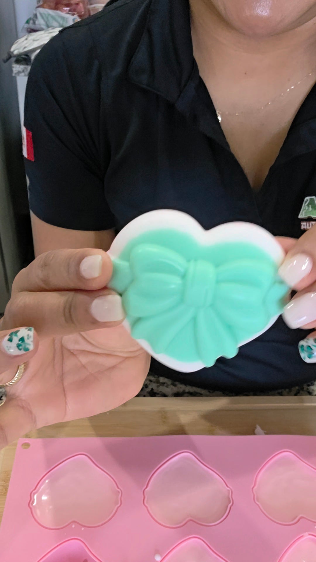Jabón Corazón Artesanal Aroma Durazno – Regalo Romántico Hecho a Mano